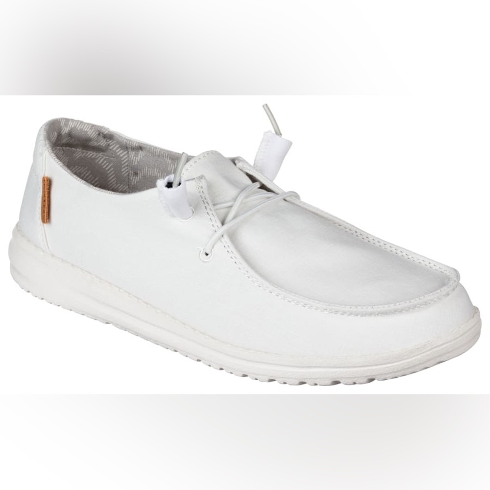 hey dude Wendy white chambray shoes size 7